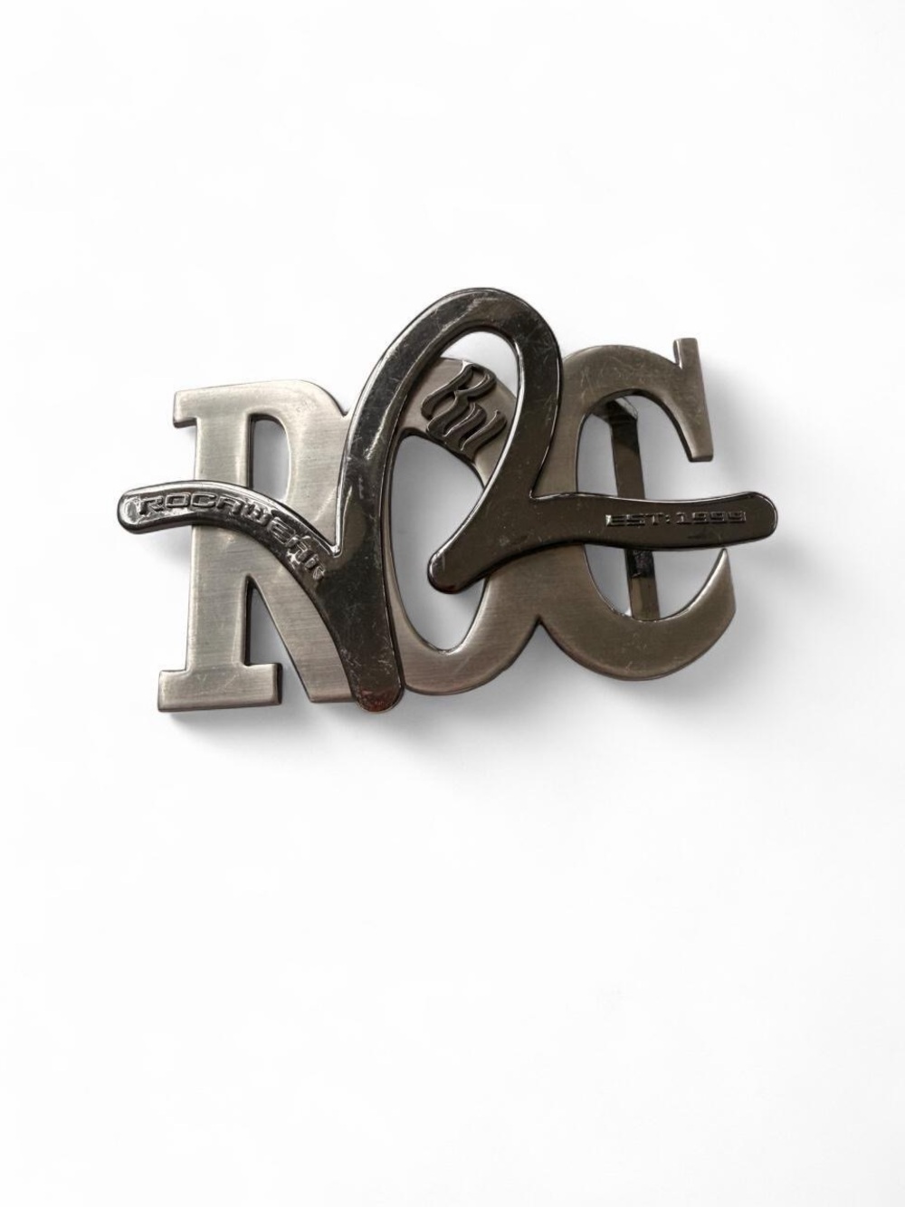 Vintage Rocawear Gunmetal Logo Belt Buckle
